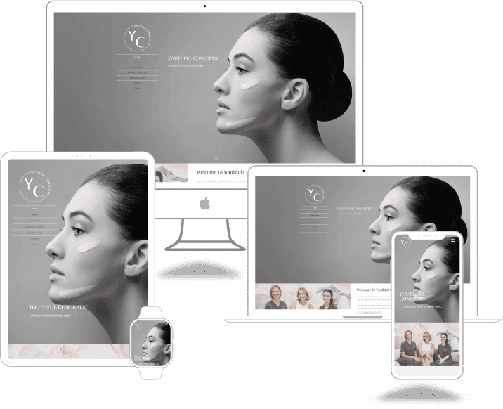 Skin Care Custom Web Design Idea